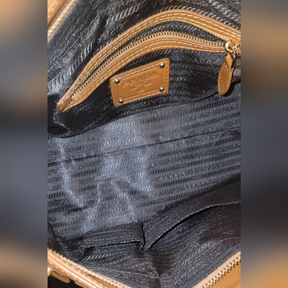 Prada brown cognac handbag - Picture 10 of 12